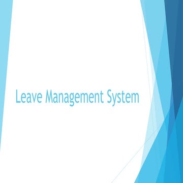 Leave Management System