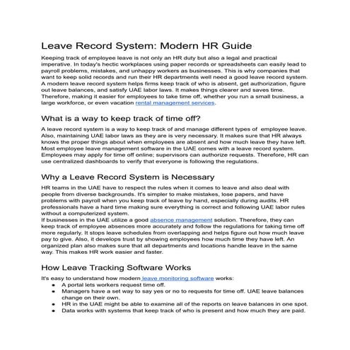 Leave management system - Keka | PDF
