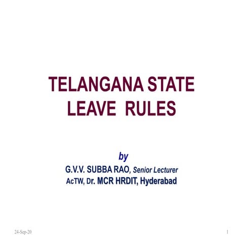 LEAVE RULES  of telangana state government employeespdf