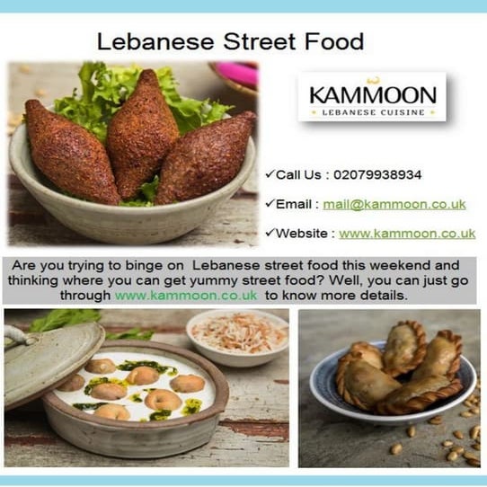 Contact Us For Lebanese Food Catering www.kammoon.co.uk