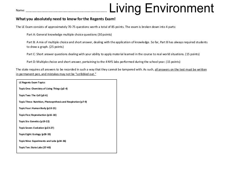 Biology Dunleavy Regents Review Revision