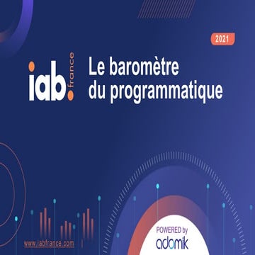 Le barometre du programmatique -  IAB France - 2021