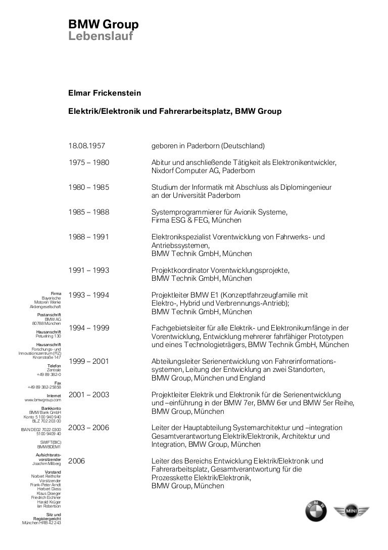 Lebenslauf Elmar Frickenstein D Pdf