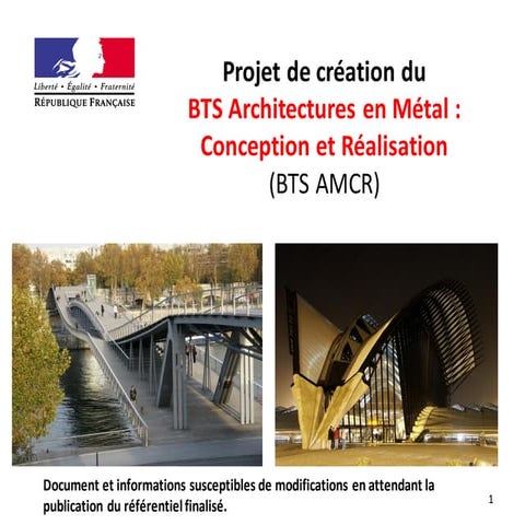 Présentation du BTS AMCR | PDF
