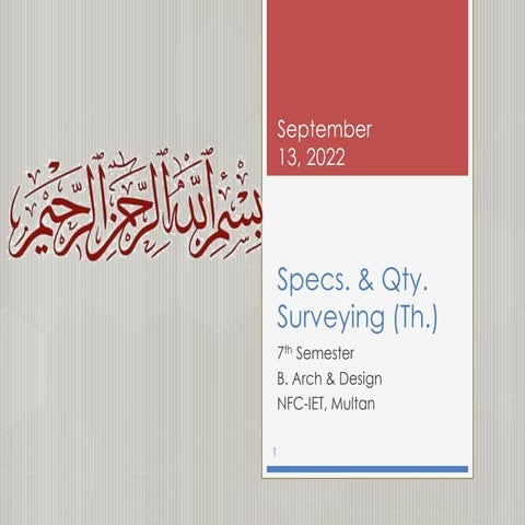 Lec-01 Specs. & Qty. Surveying (Th.).pdf
