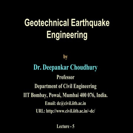 geotechnical earthquake engineering topic engineering seismology | PDF