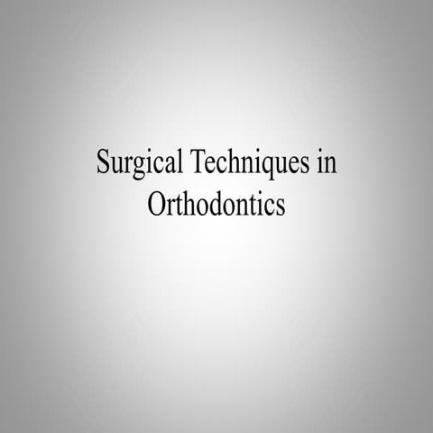 surgical interventions in orthodontics