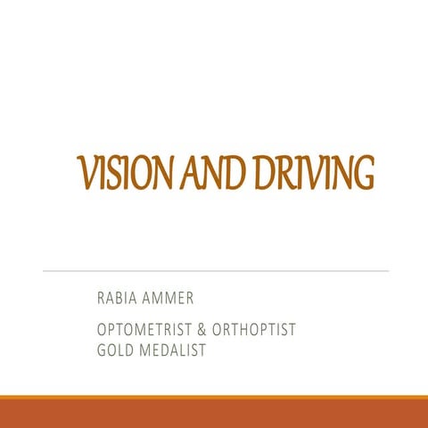 Vision and Driving