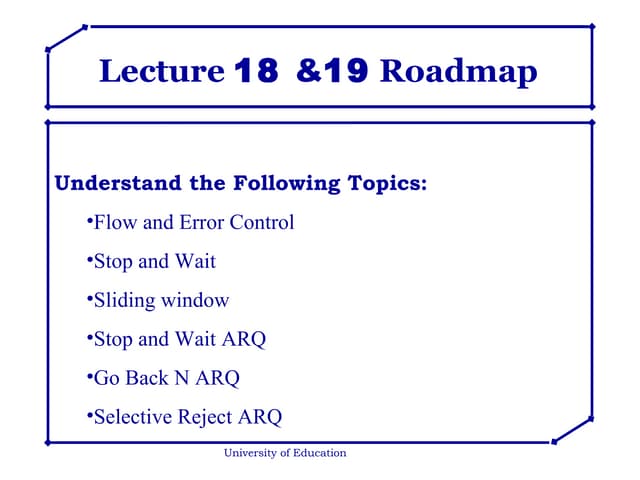 Flow & Error Control