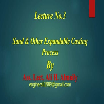 sand casting and other  expendable casting