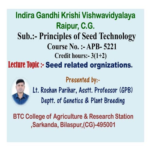 Seed related orgnizations