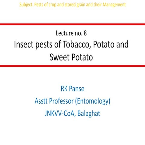 Lec. 8 rkp pcgm_tobaco, potato, s potato