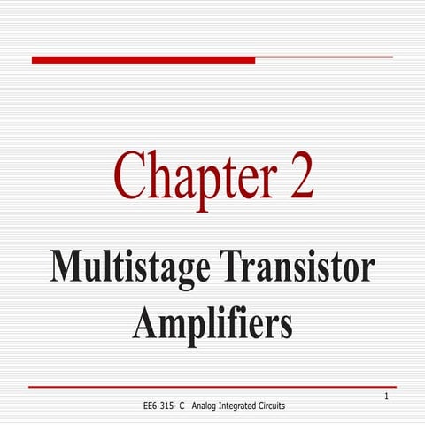 Types of Multistage Transistor Amplifiers