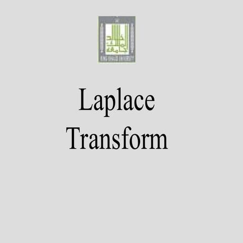 Laplace Transform convert the equation into S domain.ppt