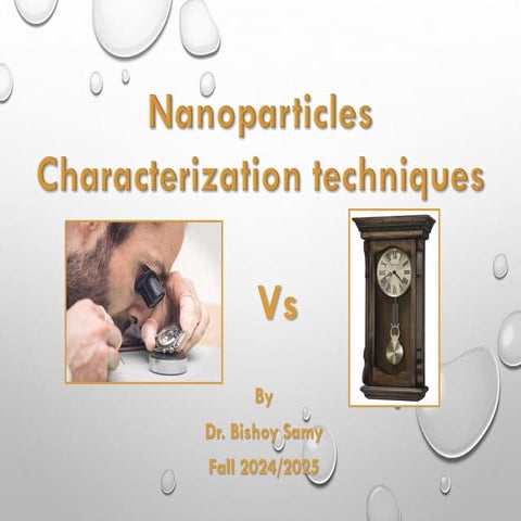 Nanoparticles characterization techniques