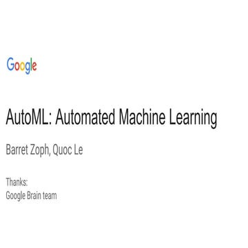 Autimatic Machine Learning and Artificial Intelligence