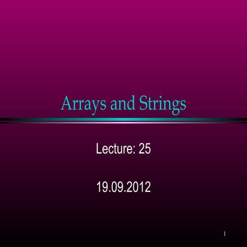 Arrays Class presentation | PPT