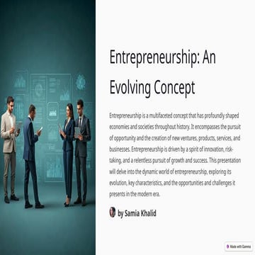 Entrepreneurship an evolving concept. pptx