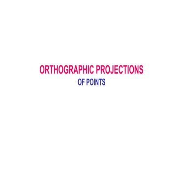 Lec.3 Projections of Points and Projection Of Plane