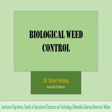 Biological control of weeds | PPT