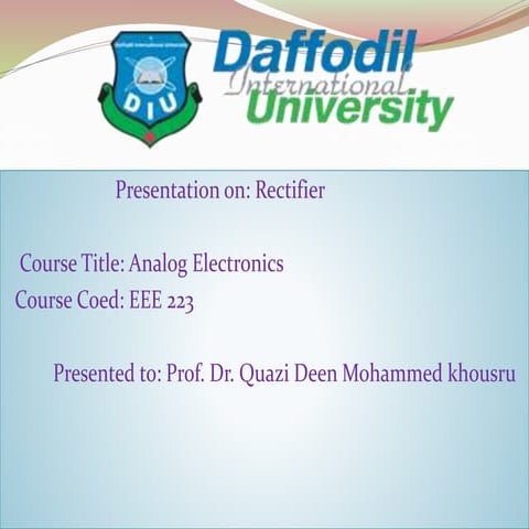 rectifiers and all about rectifier