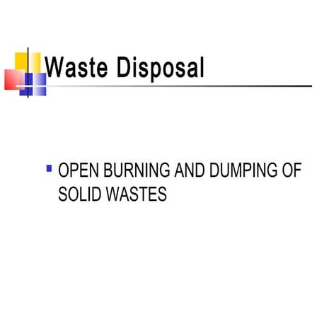 Environmental Engineering (disposal and treatment of solid wastes) | PPT