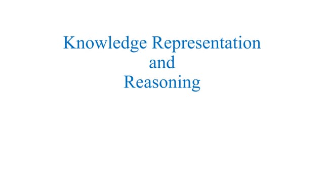 Lec 3  knowledge acquisition representation and inference