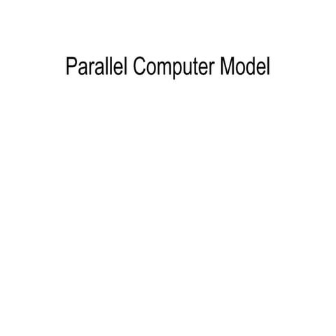 Lec 3 (parallel computer model) | PPT