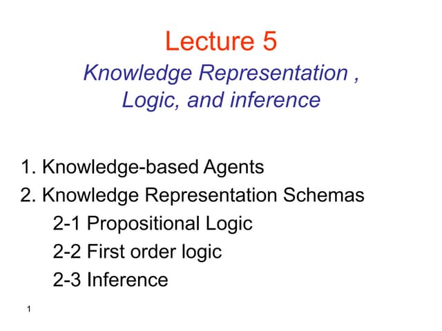 Artificial intelligent Lec 5-logic