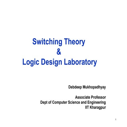 Synthesis & optimization of digital circuits | PPT