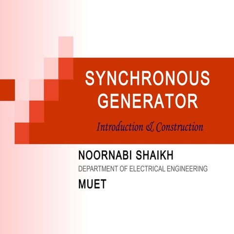 Lec # 01 synch generator introduction