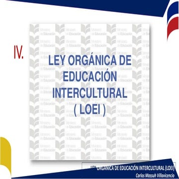 LEY ORGANICA DE EDUCACION LOEI Y REGLAMENTO | PDF