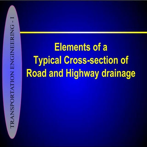 Lec04 elements -road_and_drainange