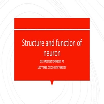 Structure and function of neuron | PPTX