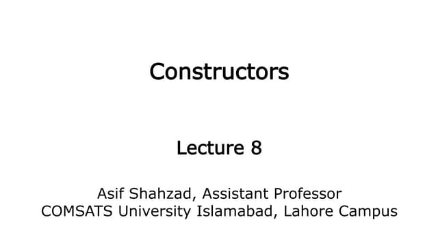 Lec08   constructors