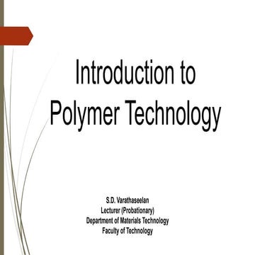 Introduction to Polymer Technology Classification of polymers. | PDF