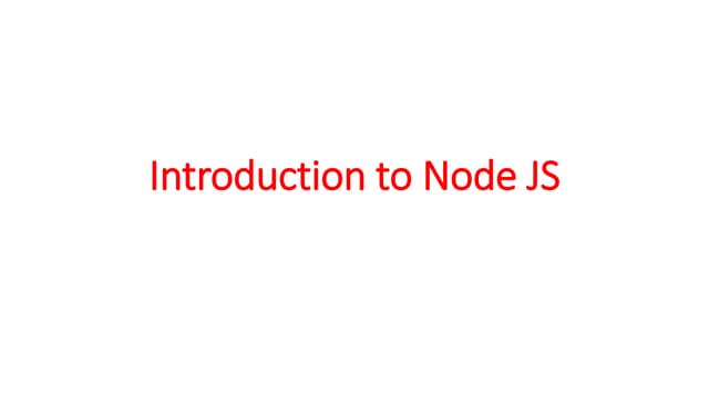 introduction to node js kndoendenendjndj