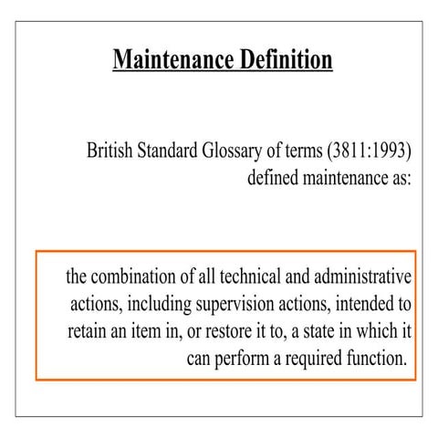 S6 Lec1 Maintenance Definition Note