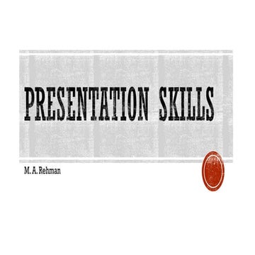 Presentation Skills