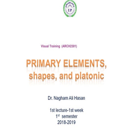 Lec 1  primary elements 2018