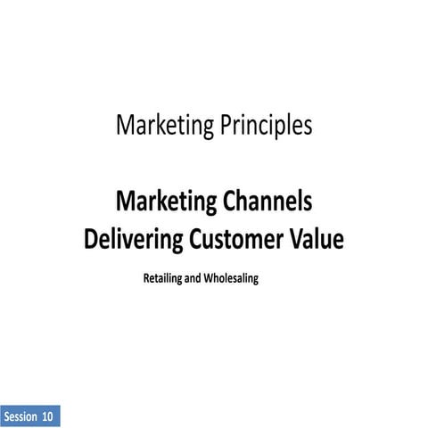 Lec 10 (marketing Channels, Retailing and wholesaling.pptx