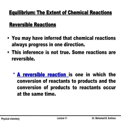 Lecture notes. The Chemical Equilibrium.ppt