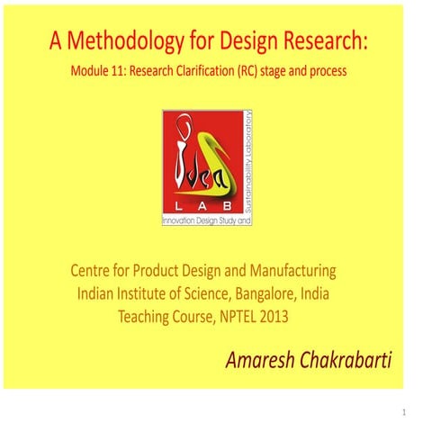 A Methodology for Design Research - Design research methodology | PDF