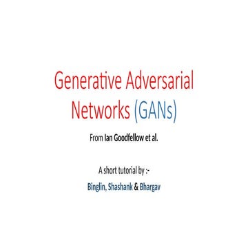 Introduction to Generative Adversarial Network | PDF