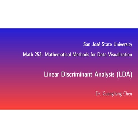 Lecture on linerar discriminatory analysis