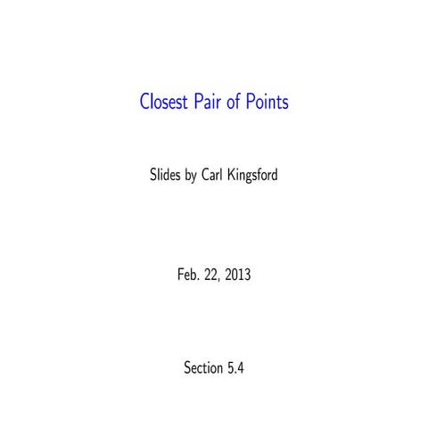 Efficient Divide and Conquer Algorithm for Closest Pair of Points ...