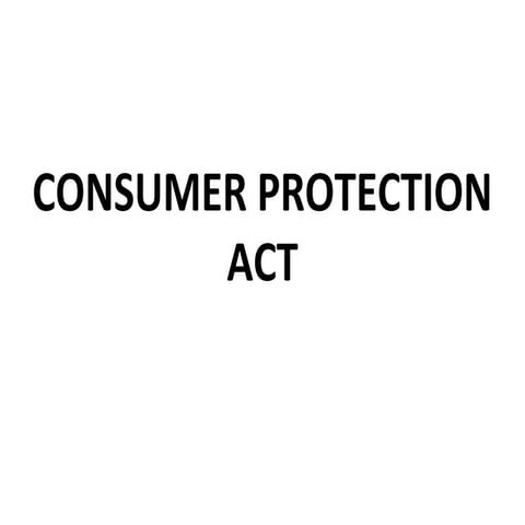 Lec 15 consumer protection act