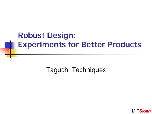 Robust Design