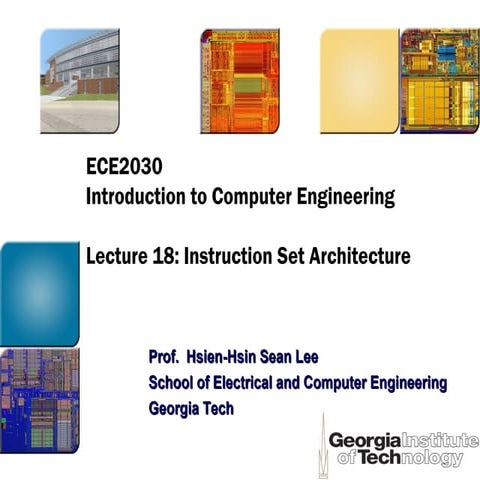 Lec18 Intro to Computer Engineering by Hsien-Hsin Sean Lee Georgia Tech ...