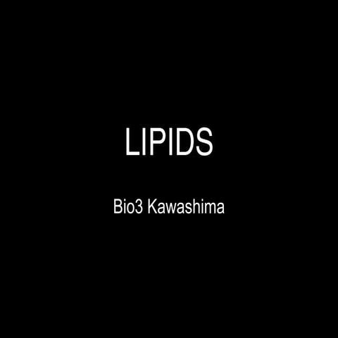 Lec18 Lipids